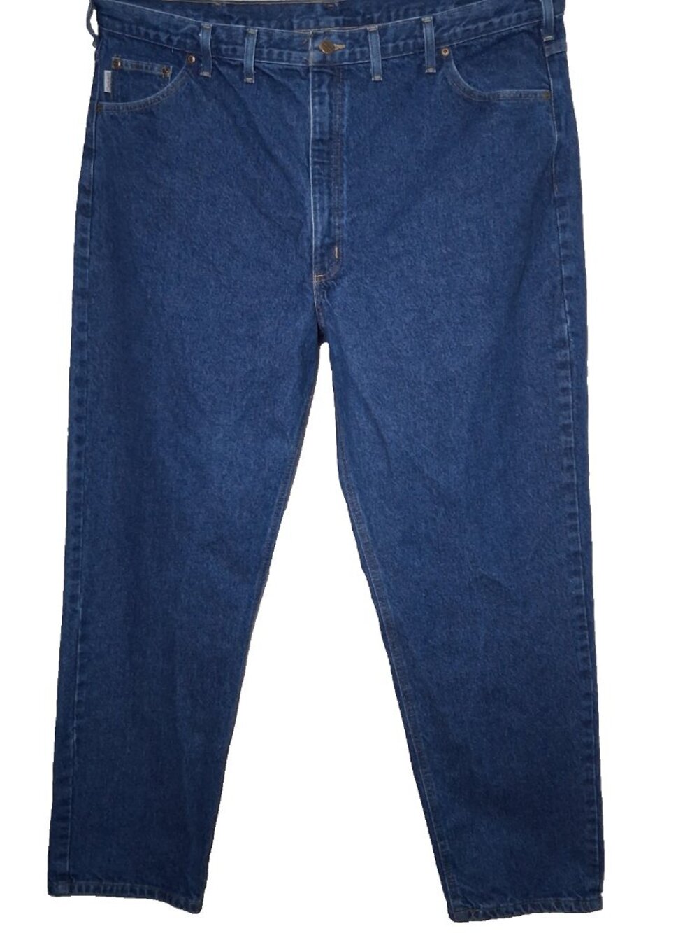 Carhartt Jeans Men 44x32 Workwear Work Pants Blue Jean Denim B17 DST - Picture 2 of 16